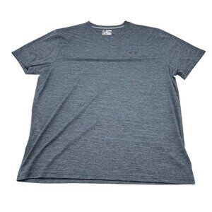 Under Armour Gray Loose Fit HeatGear Mens Athletic T-Shirt 2XL Short Sleeve